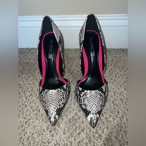 ALDO snake skin heels